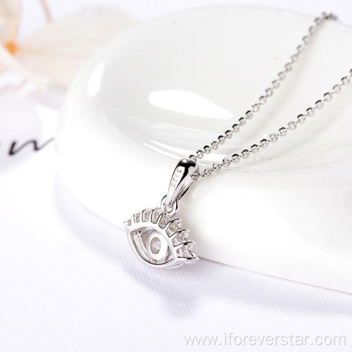 Flower Pendant 925 Pave Flower Pendants